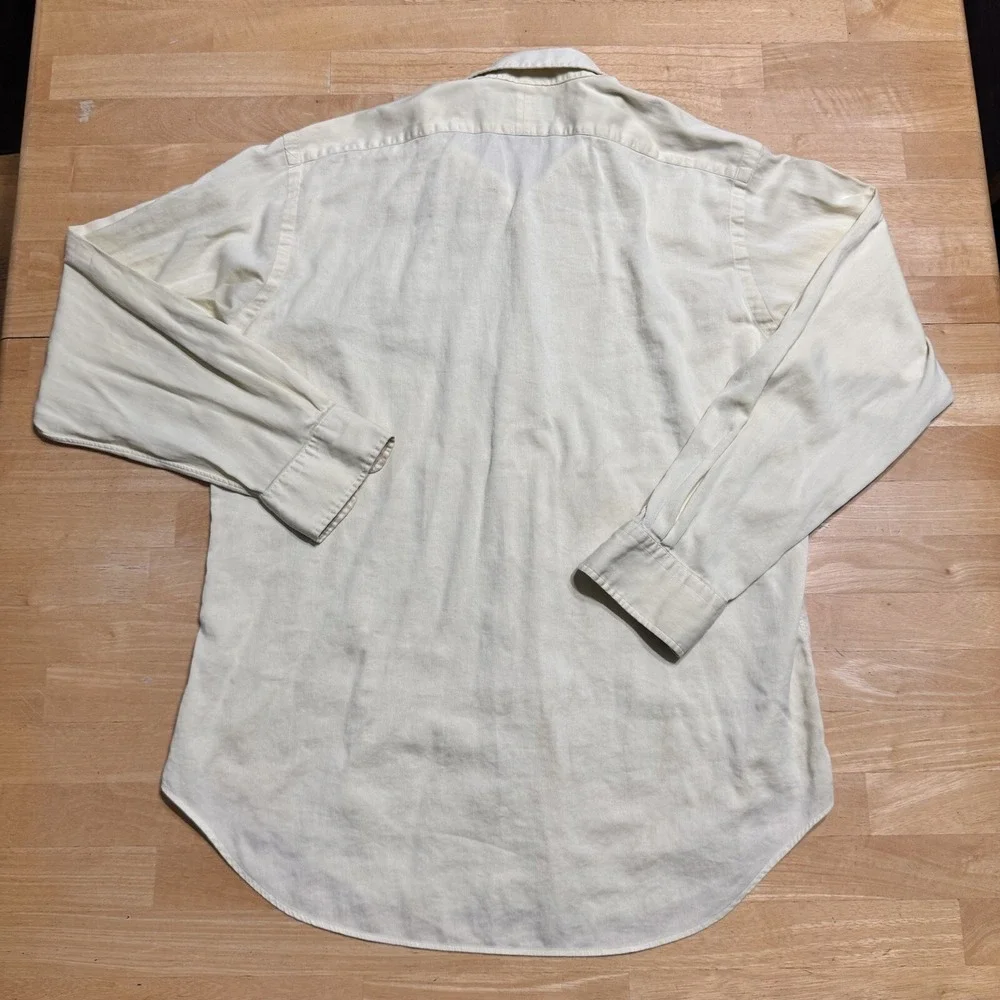 Polo Ralph Lauren Men's Andrew Shirt Pastel Yellow Cotton Button Up Size 16-34